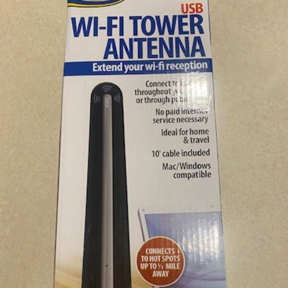 IDEAWORKS USB Wi-Fi Tower Antenna Model 13" Tall RET7183 Unopened New in Box